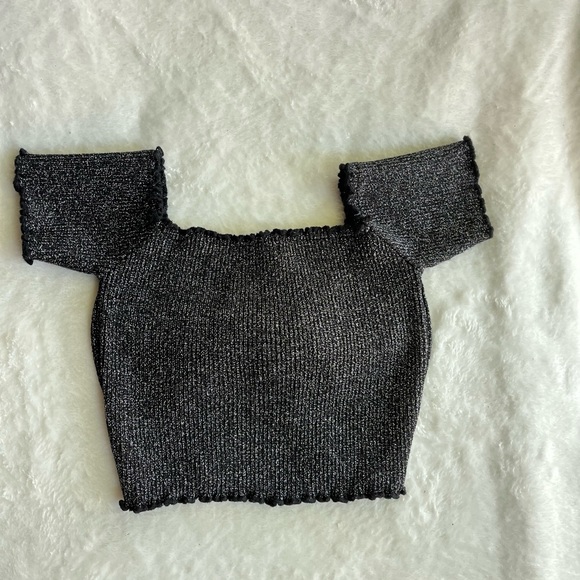 Hot & Delicious Sparkly Butterfly crop Top - Picture 3 of 6